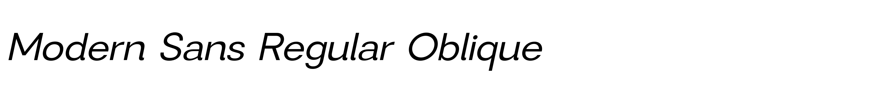 Modern Sans Regular Oblique